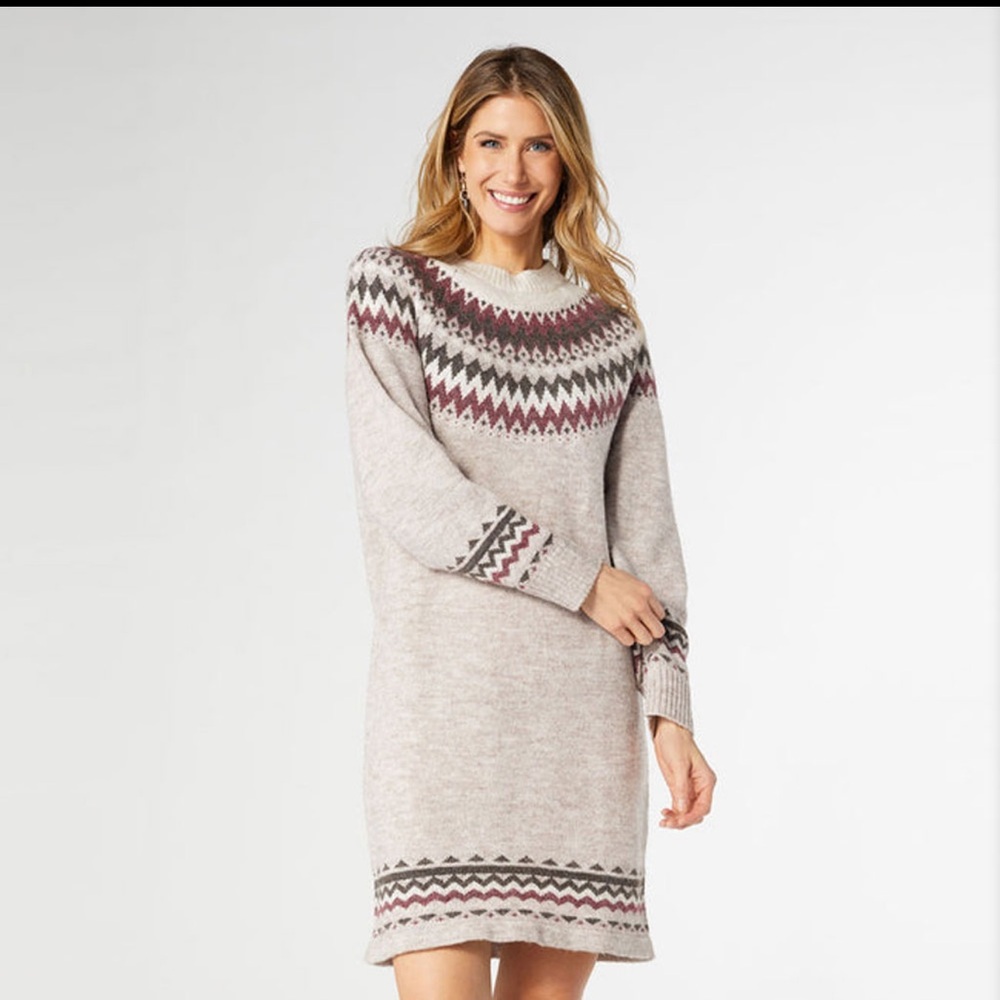 Coco+Carmen, Fair Isle Sweater Dress NWT